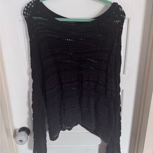 Torrid Black Crochet Women Sweater